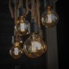 Suspension vintage cordes de jute 7 lampes Albin