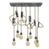 Suspension vintage cordes de jute 7 lampes Albin