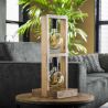 Lampe de table contemporaine en bois d'acacia 2 lampes Rio