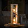 Lampe de table contemporaine en bois d'acacia 2 lampes Rio