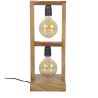 Lampe de table contemporaine en bois d'acacia 2 lampes Rio