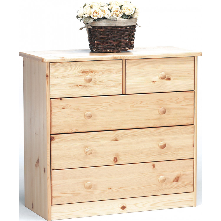 Commode style nature en pin massif H 73 cm Diabolo