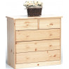 Commode style nature en pin massif H 73 cm Diabolo