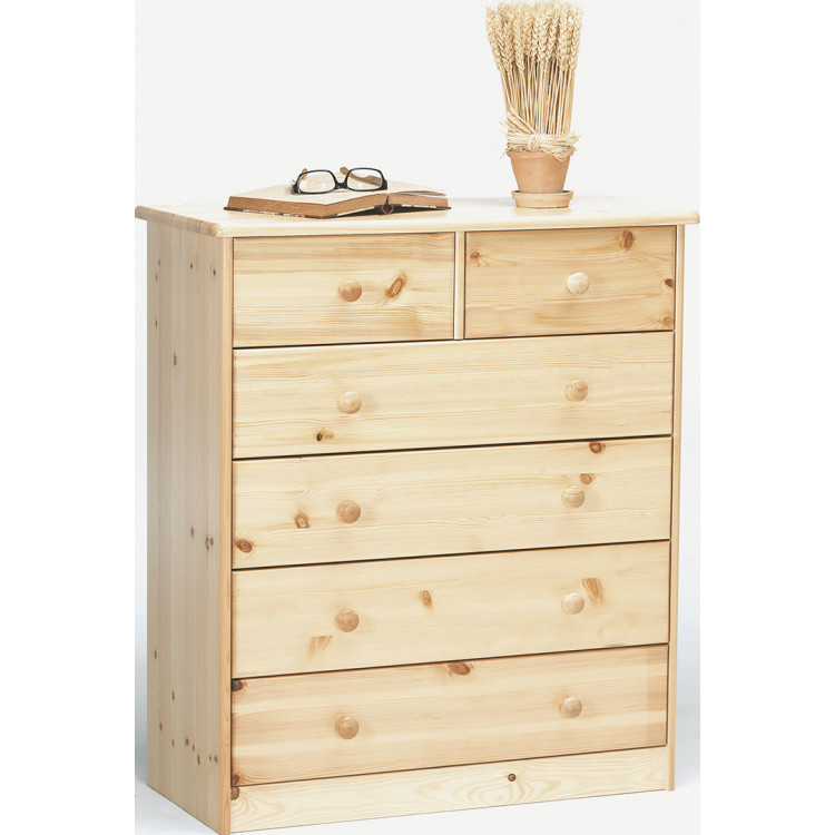 Commode style nature en pin massif H 89 cm Diabolo