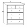 Commode style nature en pin massif H 89 cm Diabolo