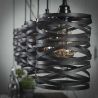 Suspension industrielle 5 lampes en métal gris Ø 17 cm James