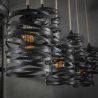 Suspension industrielle 7 lampes en métal gris James