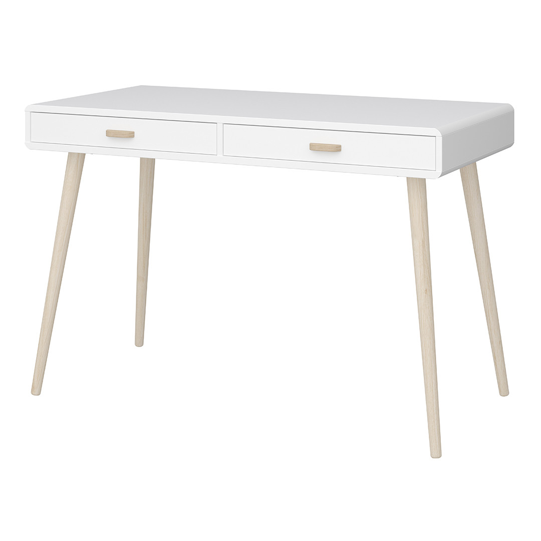 Bureau design scandinave, bois et blanc Sven