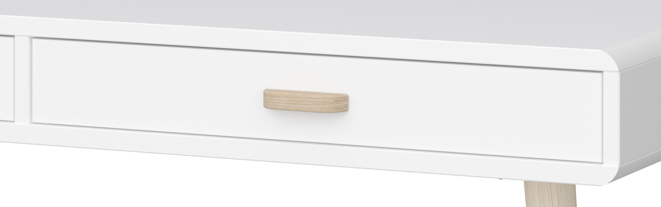 Bureau design scandinave, bois et blanc Sven