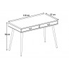 Bureau droit scandinave blanc Sven