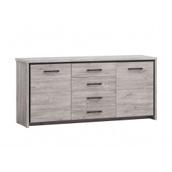 Buffet/bahut contemporain chêne gris Oliviera