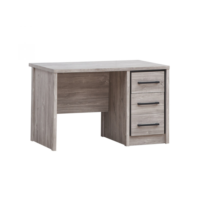 Bureau enfant avec rangement contemporain blanc/chêne Opale