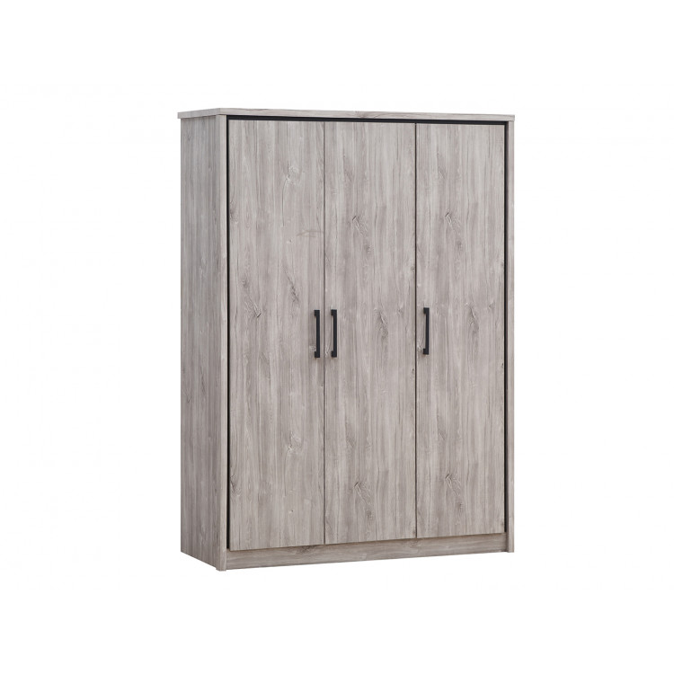 Armoire enfant contemporaine 150 cm chêne gris Oliviera