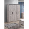 Armoire enfant contemporaine 150 cm chêne gris Oliviera