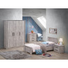 Armoire enfant contemporaine 150 cm chêne gris Oliviera