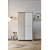 Armoire bébé contemporaine chêne clair/blanc Michka