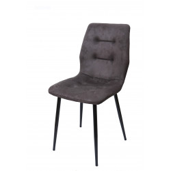 Chaise de salle à manger contemporaine en tissu gris Oliviera