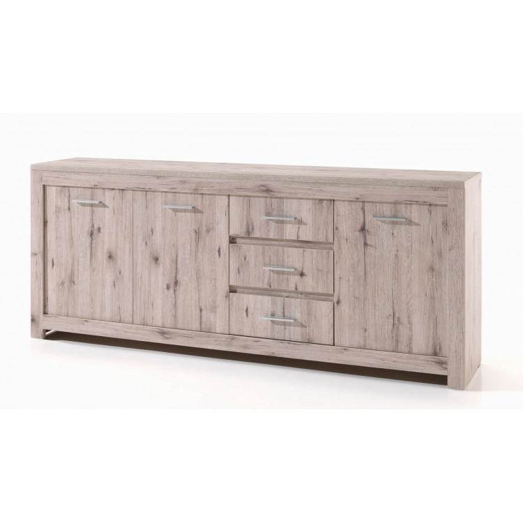 Buffet/bahut contemporain 214 cm chêne gris Priscillia I