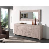 Buffet/bahut contemporain 214 cm chêne gris Priscillia I