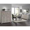 Buffet/bahut contemporain 214 cm chêne gris Priscillia I
