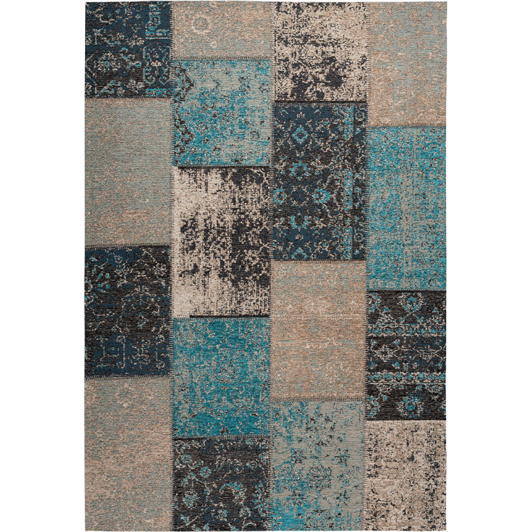 Tapis patchwork plat ethnique rectangle Pacino