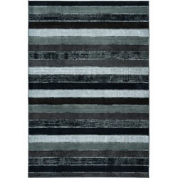 Tapis écologique rayé moderne multicolore doux Agualva