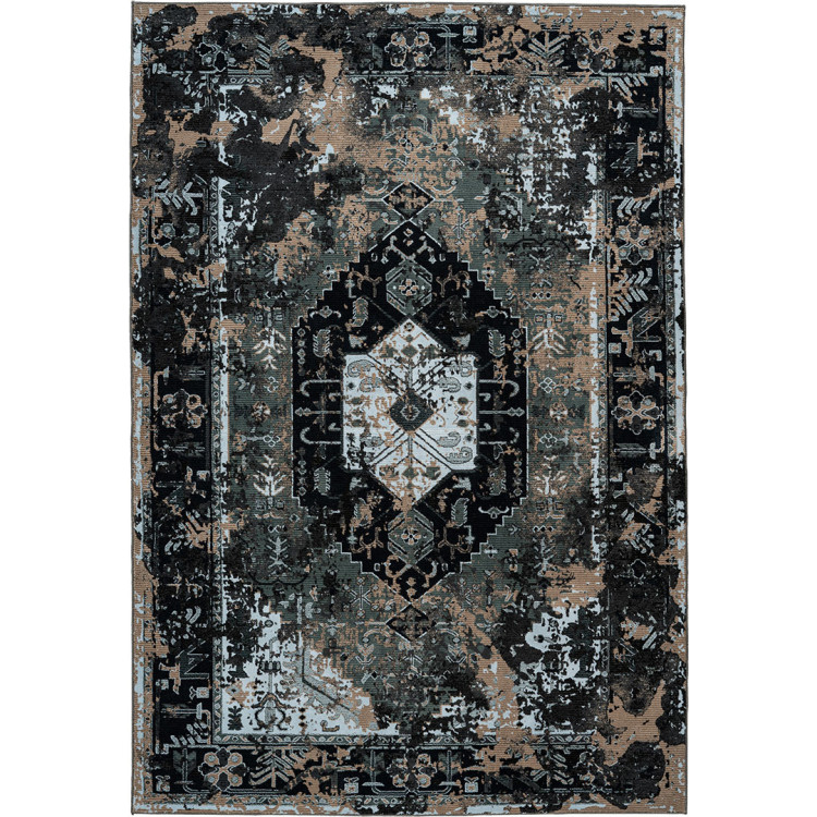 Tapis vintage recyclé multicolore doux Aveiro