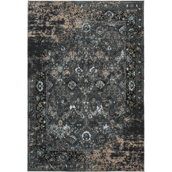 Tapis recyclé vintage multicolore doux rayé Leiria