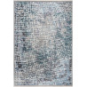 Tapis design avec franges argenté pour salon Trosa