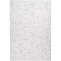 Tapis marbré avec franges design lavable en machine Braganca