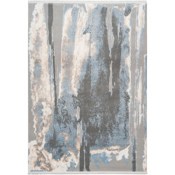 Tapis en acrylique avec franges design rectangle Trocadero