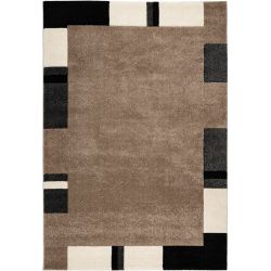 Tapis contemporain à mèches courtes rectangle Skanor