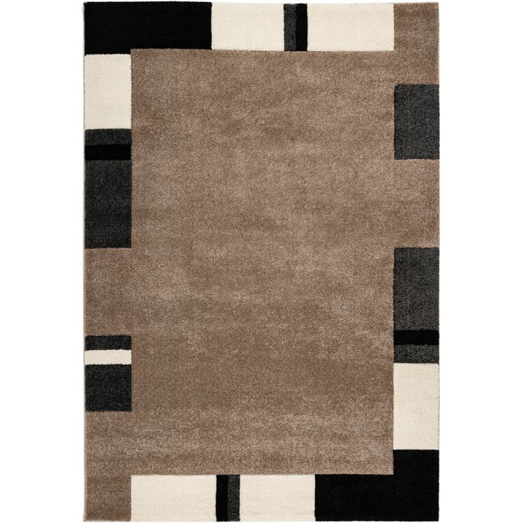 Tapis contemporain à mèches courtes rectangle Skanor