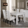 Table de salle à manger rectangulaire moderne laquée Cristal