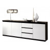 Buffet/bahut moderne 220 cm laqué Cristal