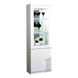 Vitrine moderne 58 cm laquée Cristal