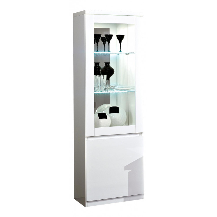 Vitrine moderne 65 cm laquée Cristal