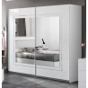 Chambre adulte design laquée blanche Clemence