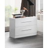 Chambre adulte design laquée blanche Clemence