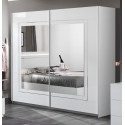 Armoire adulte moderne laquée blanche Clemence