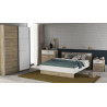 Chambre adulte contemporaine chêne/blanc Sandrine