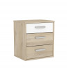 Chambre adulte contemporaine chêne/blanc Sandrine