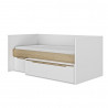 Lit compact enfant évolutif contemporain blanc Bérénice