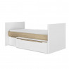 Lit compact enfant évolutif contemporain blanc Bérénice