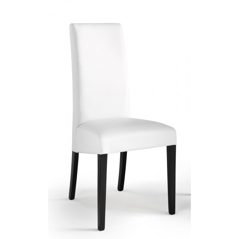 Chaise de salle à manger en PU blanc (lot de 2) Adriana I