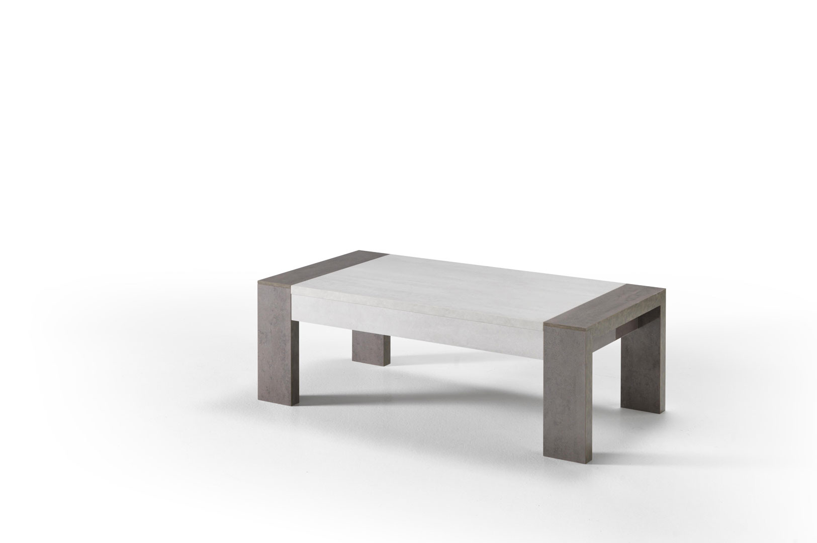 Table basse moderne béton foncé/béton clair Evita