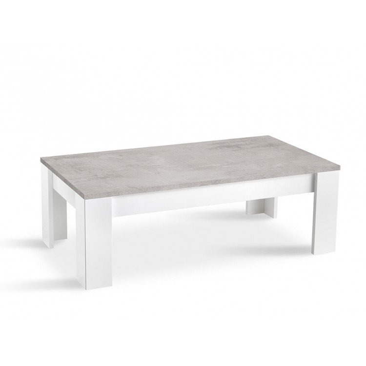 Table basse contemporaine blanc/marbre Armel