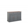 Buffet/bahut style campagne 131 cm gris Louisa