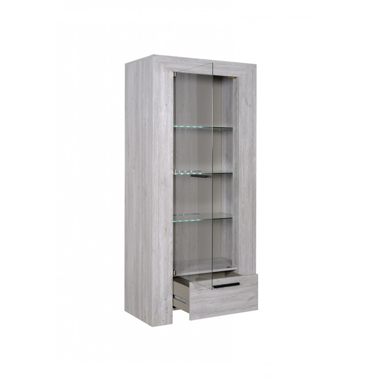 Vitrine contemporaine chêne clair Natacha