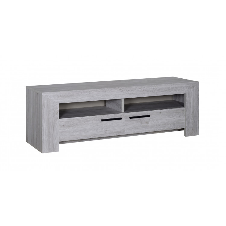 Meuble TV contemporain 150 cm chêne clair Natacha